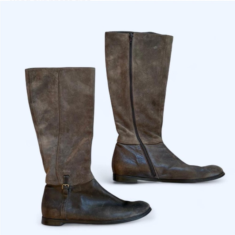 Vintage Zip Up Leather Boots